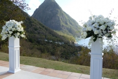 Pedestals for Wedding Ceremony overlooking Piton