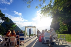 Wedding Ceremony with Piton Backdrop